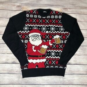 Carbon Santa Christmas Sweater Size M